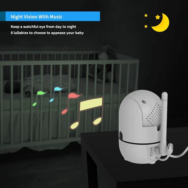 Alt view image 4 of 7 - No WiFi Baby Monitor Camera and Audio HB6550, 5" Video Screen | Trusted by 10M+ Families, 30H Battery, PTZ, Private No-WiFi, Night Vision, 1000ft, Easy Setup, 2-Way Talk, VOX, Travel Ready
