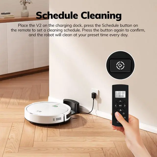 Alt view image 4 of 7 - V2 Robot Vacuum Cleaner, Tangle-Free Suction