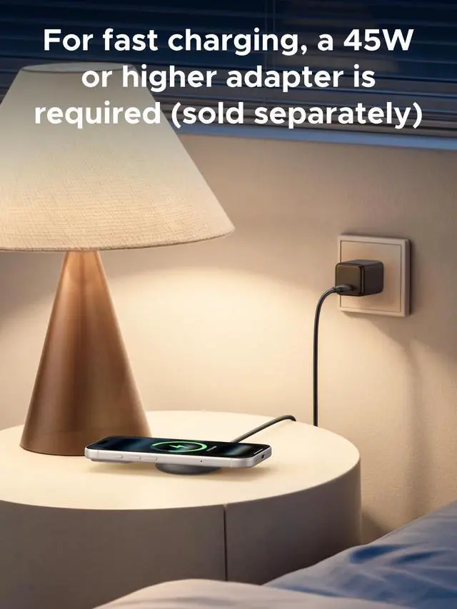 Alt view image 7 of 7 - Qi2.2 25W MagSafe-Compatible Wireless Charging Pad