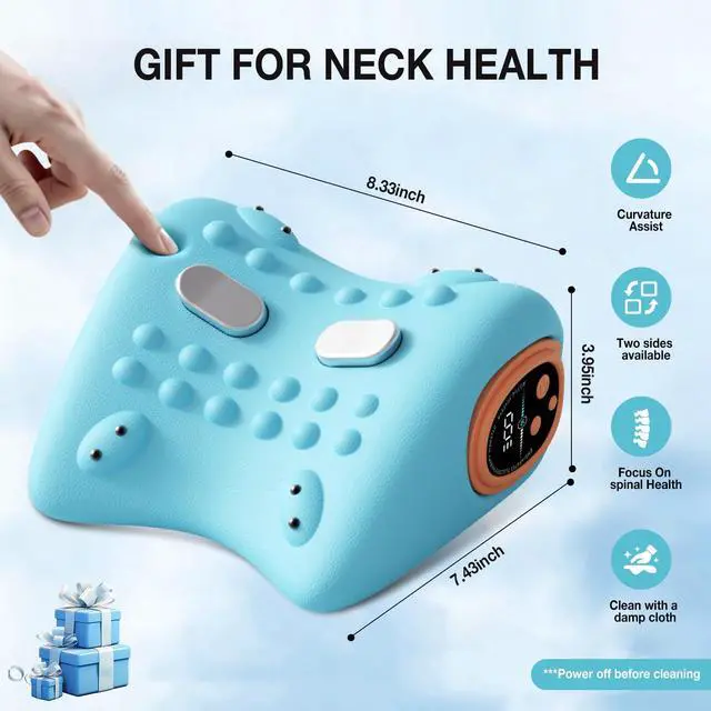 Alt view image 3 of 7 - Neck Massager 2026 New Upgrade, 3-in-1 Heat, Pulse & Vibration Modes, Ergonomic Electric Neck and Shoulder Massager for Pain Relief & Relaxation at Home, Office, Travel