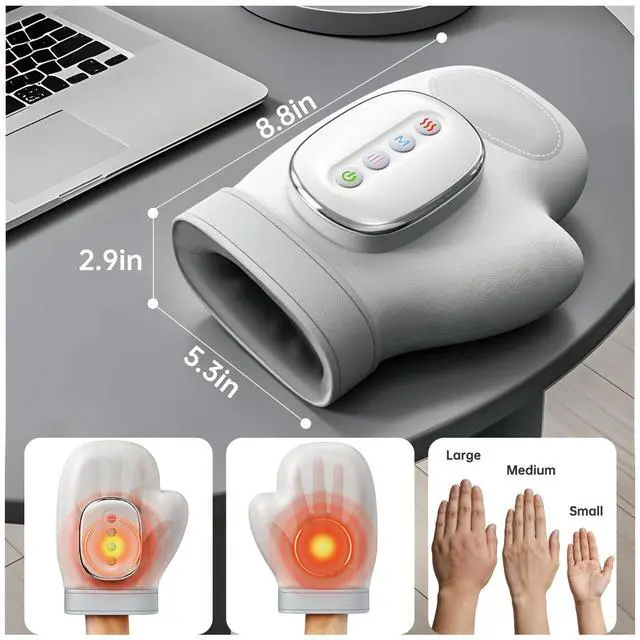 Alt view image 7 of 7 - Hand Massager with Heat and Compression for Arthritis and Carpal Tunnel