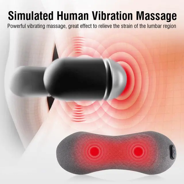 Alt view image 3 of 7 - Cordless Lumbar Support Pillow, Lower Back Massager for Pain Relief
