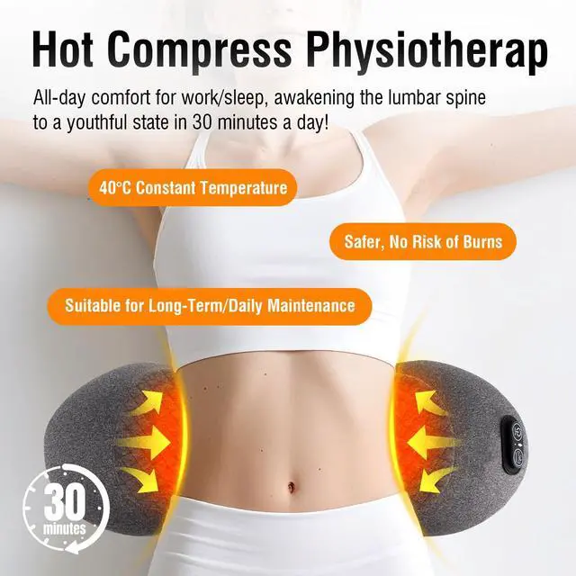 Alt view image 4 of 7 - Cordless Lumbar Support Pillow, Lower Back Massager for Pain Relief