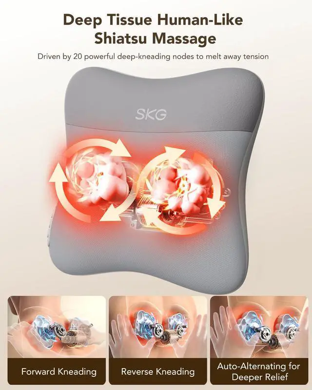 Alt view image 3 of 7 - VS500 Cordless Back Massager for Stress Relief Deep Tissue