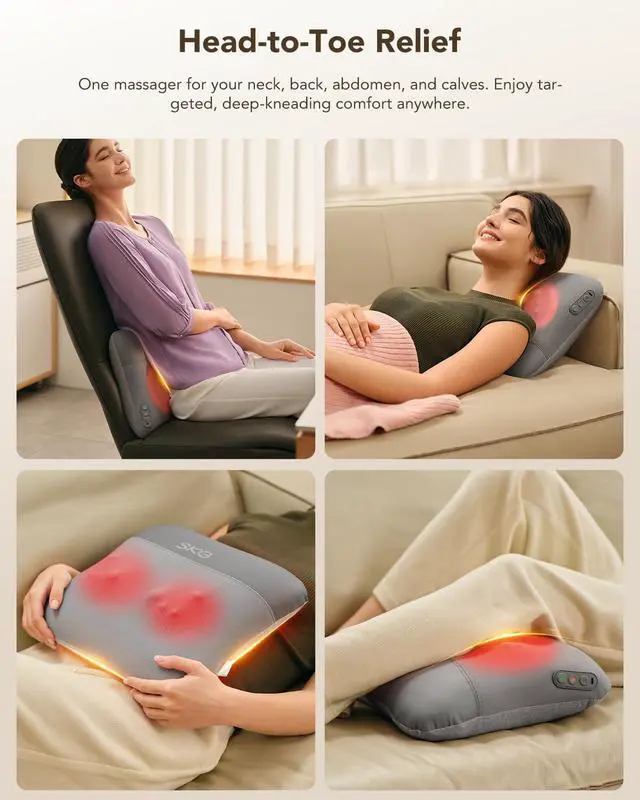 Alt view image 4 of 7 - VS500 Cordless Back Massager for Stress Relief Deep Tissue