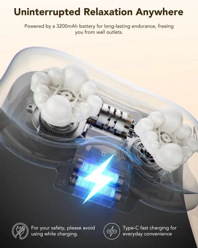 Alt view image 7 of 7 - VS500 Cordless Back Massager for Stress Relief Deep Tissue