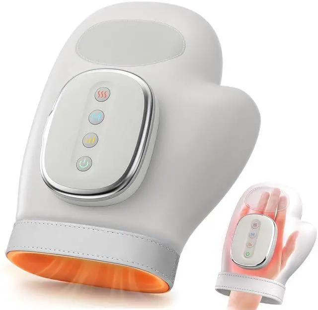 Main image of Cordless Hand Massager with Heat & Compression 3 Modes, 5 Intensities, 3 Heat Levels for Daily Hand Relaxation, Portable Electric Hand Massager