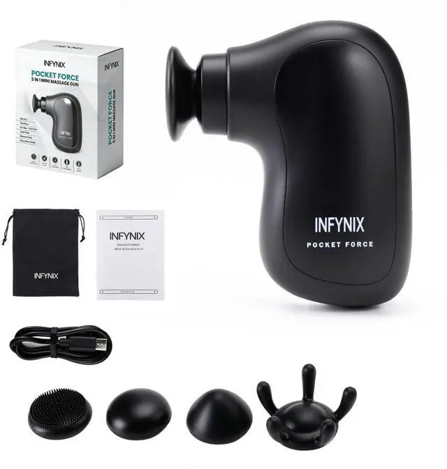Main image of Pocket Force Mini Massage Gun, Portable Muscle Massager, 6.5mm Deep Tissue