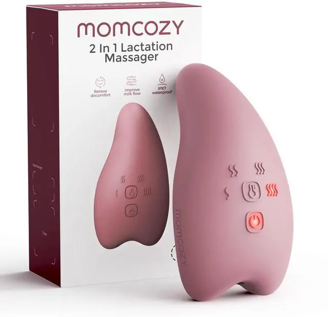 Main image of A1Pro Lactation Massager with Heat, Deep Vibration, Cozy Red, 1PCS