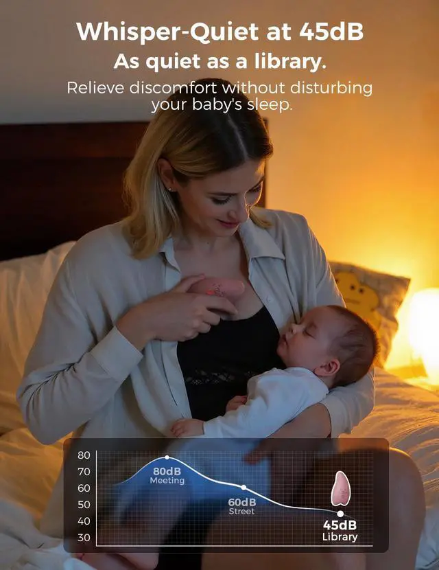 Alt view image 5 of 7 - A1Pro Lactation Massager with Heat, Deep Vibration, Cozy Red, 1PCS