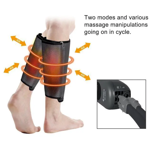 Alt view image 3 of 7 - Air Compression Leg Massager for Circulation & Pain Relief, Calf Massagers with 2 Modes & 3 Intensities, Sequential Compression Device (SCD) for RLS, Edema, FSA-HSA - Ideal Gift
