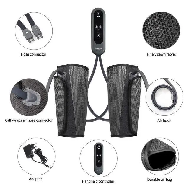 Alt view image 4 of 7 - Air Compression Leg Massager for Circulation & Pain Relief, Calf Massagers with 2 Modes & 3 Intensities, Sequential Compression Device (SCD) for RLS, Edema, FSA-HSA - Ideal Gift