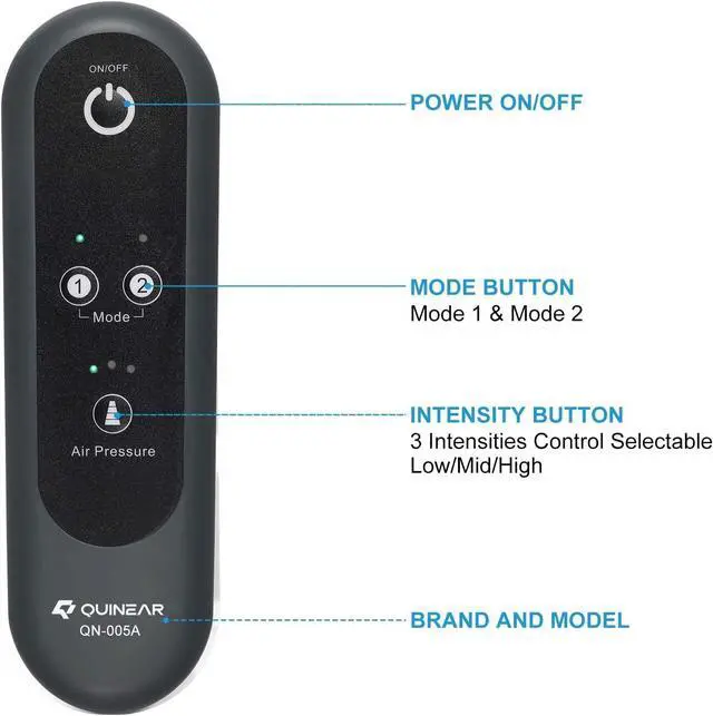 Alt view image 5 of 7 - Air Compression Leg Massager for Circulation & Pain Relief, Calf Massagers with 2 Modes & 3 Intensities, Sequential Compression Device (SCD) for RLS, Edema, FSA-HSA - Ideal Gift
