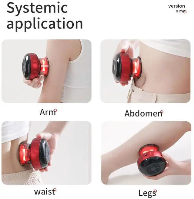 Alt view image 7 of 7 - Electric Cupping Set 2-Pack, Dual Vacuum Suction Body Massagers with Red Light & Heat Therapy, 60kPa Stronger Suction, 12 Levels, for Neck Shoulder Back Muscle Pain Relief (Black 2 Pack)