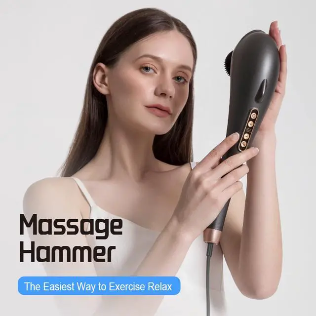 Alt view image 5 of 6 - Back Massager, Deep Tissue Massager, Massage Machine for Pain Relief, Hand Held Massage Tool, Electric Percussion Body Relax Machine, Handheld Relaxation Tool