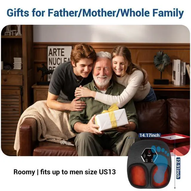 Alt view image 6 of 7 - Shiatsu Foot Massager with Heat & Deep Kneading, Gift for Dad Mom