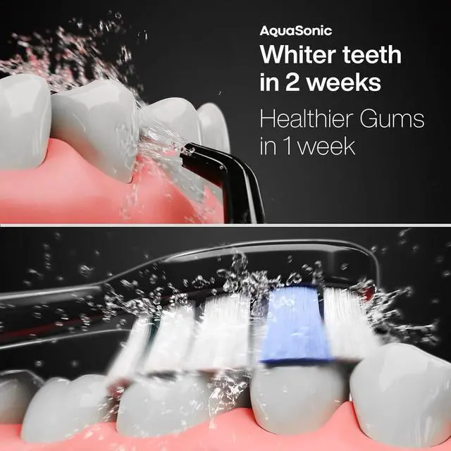 Alt view image 5 of 7 - Home Dental Center PRO Brushing & Flossing Made Easy Brush & Floss Power Toothbrush & Water Flosser Whiter Teeth & Healthier Gums Black Series Pro+Oral Irrigator