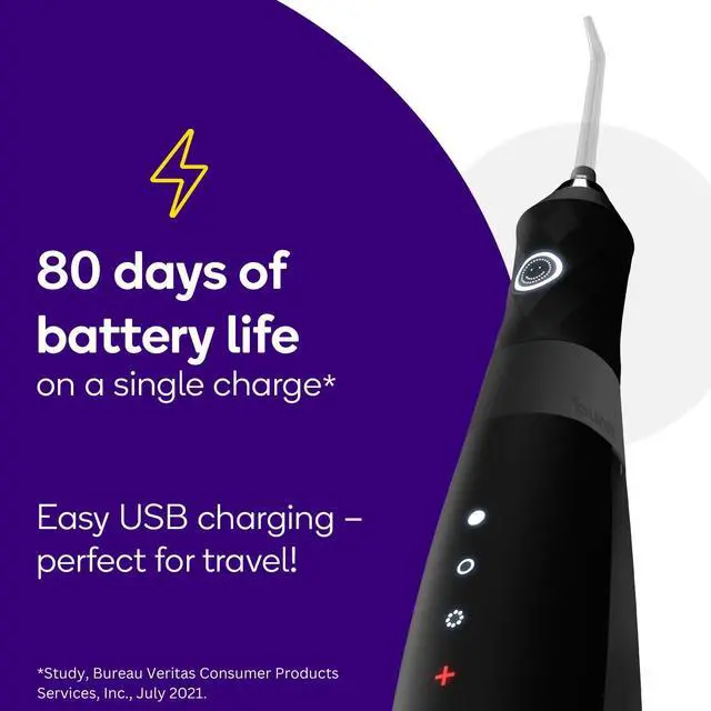 Alt view image 3 of 6 - Electric Water Flosser for Teeth Cleaning (3 Modes/Black)