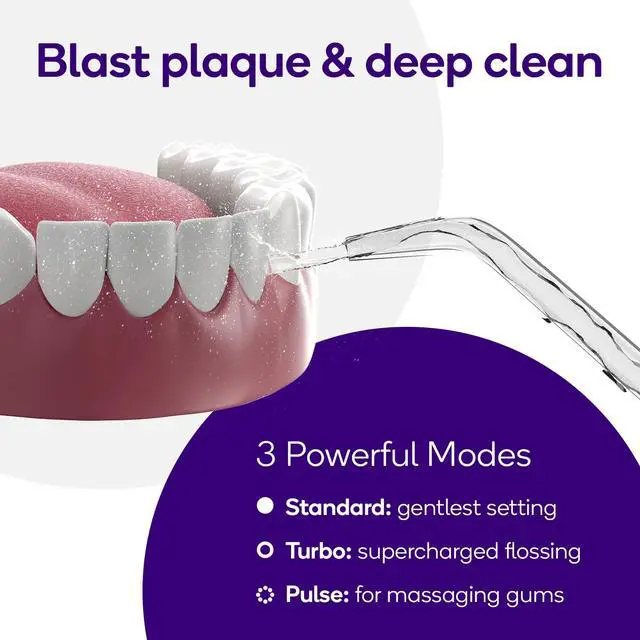 Alt view image 4 of 6 - Electric Water Flosser for Teeth Cleaning (3 Modes/Black)