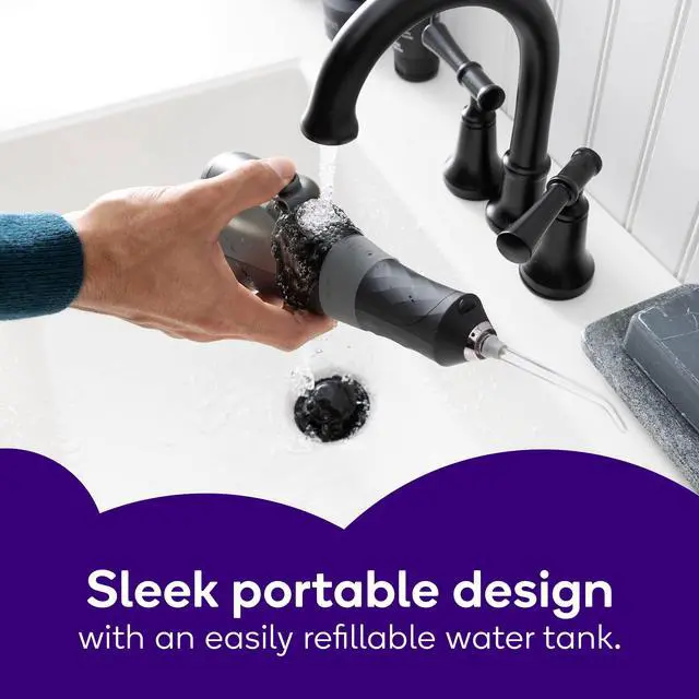 Alt view image 5 of 6 - Electric Water Flosser for Teeth Cleaning (3 Modes/Black)