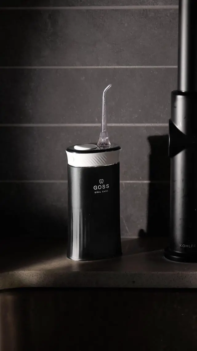 Alt view image 3 of 7 - Goss Oral Care Portable Water Flosser for Teeth Cleaning Cordless, Rechargeable Water Flosser for Travel, Braces, Implants, Crowns & Gum Health