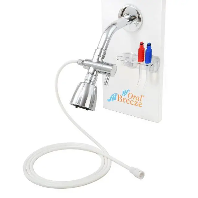 Alt view image 4 of 6 - ShowerBreeze | Oral Irrigator | Water Flosser | Cleaner for Braces, Gums, Implants | Shower-Powered, No Batteries, No Mess | Adjustable Pressure & Temperature with Unlimited Water