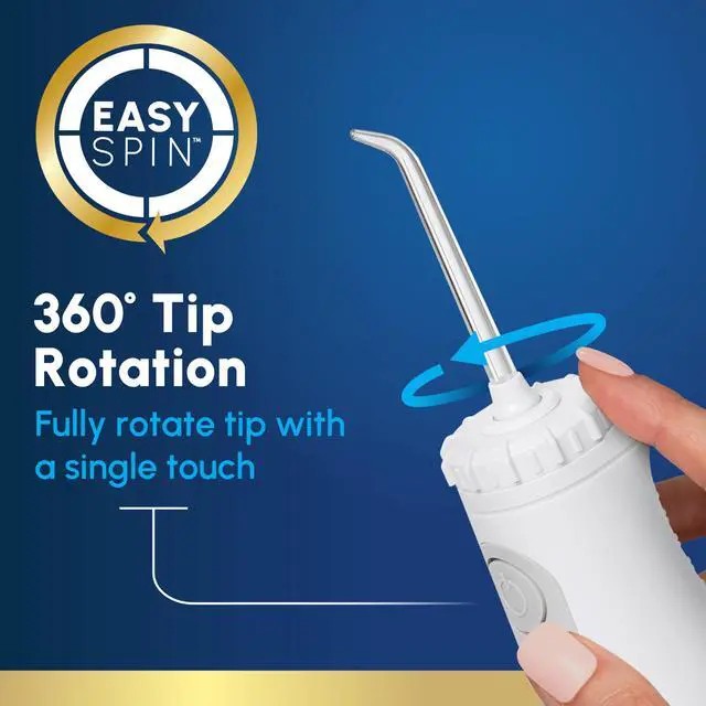Alt view image 6 of 7 - Cordless Gem 5100 Portable Water Flosser, Rechargeable, White