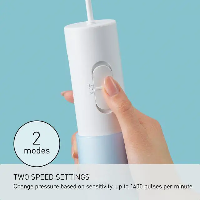 Alt view image 4 of 7 - Water Flosser for Travel, Cordless Portable Oral Irrigator with Two Water Pressure Settings, Collapsible Water Tank - EW-DJ11-A