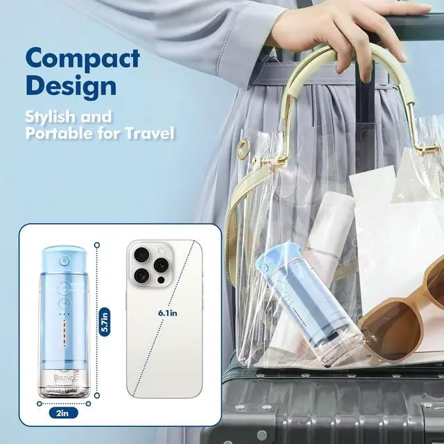 Alt view image 4 of 7 - Mini Portable Water Flosser for Travel, 5 Modes Dental Floss, 6 Tips