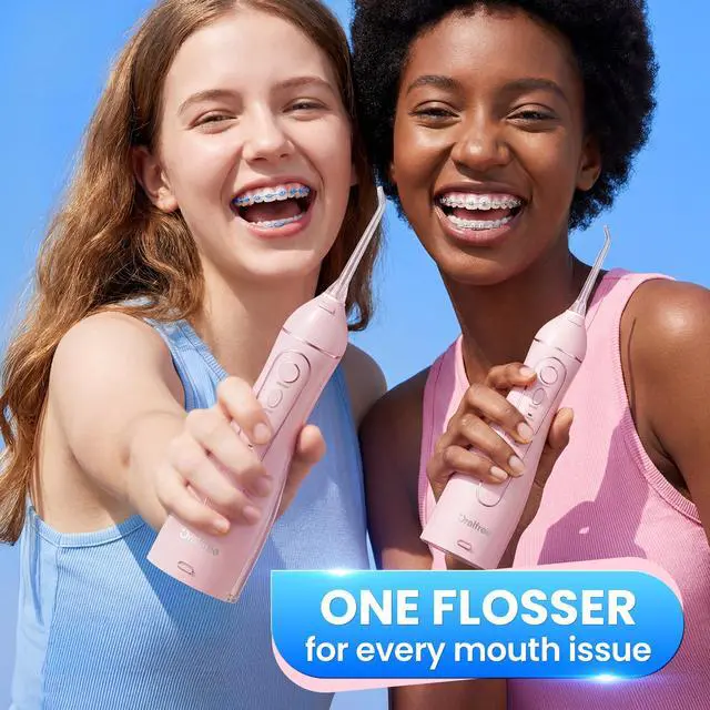 Alt view image 7 of 7 - Water flosser Teeth Picks - Dental Braces Cordless Oral Irrigator Portable Rechargeable Travel Irrigation Cleaner IPX7 Waterproof Electric Professional Flossing Teeth Cleaning for Home