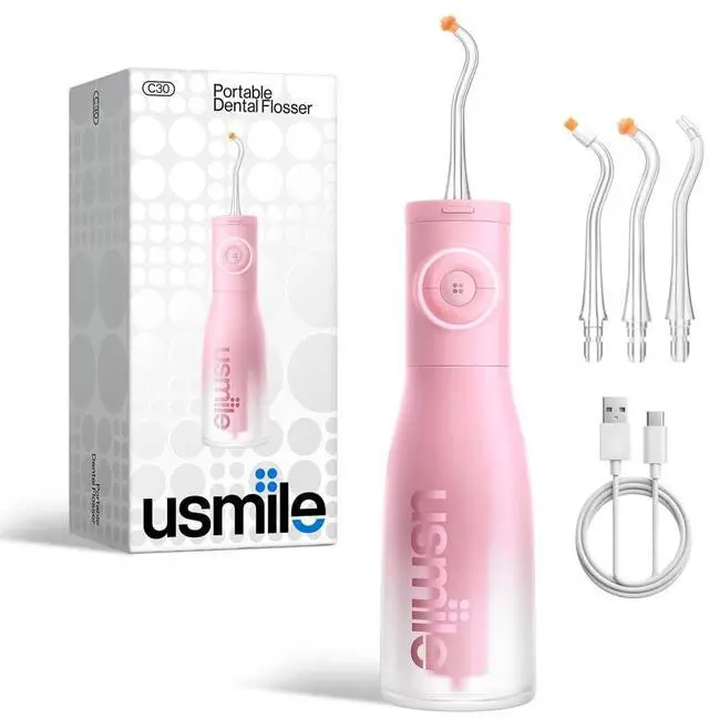 Main image of C30 Cordless Water Flosser, 300ml Tank, 5 Modes, IPX7, Pink