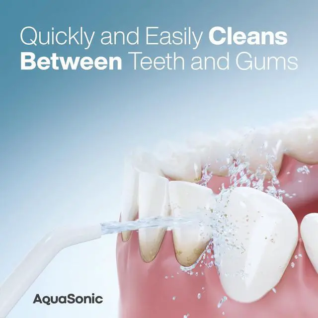 Alt view image 2 of 7 - Water Flosser - Cordless Rechargeable Water Flossers for Teeth Cleaning - Waterproof Aqua Flosser, Portable Oral Irrigator for Dental Cleaning with 5 Jet Tips Braces Home Travel