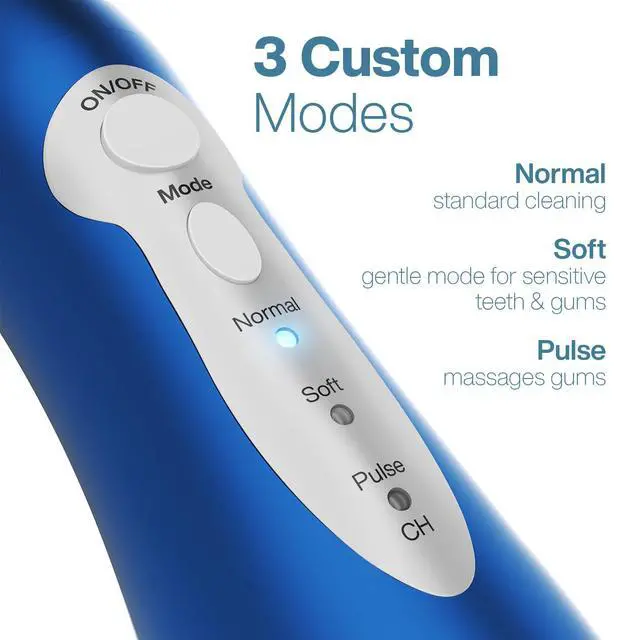 Alt view image 4 of 7 - Water Flosser - Cordless Rechargeable Water Flossers for Teeth Cleaning - Waterproof Aqua Flosser, Portable Oral Irrigator for Dental Cleaning with 5 Jet Tips Braces Home Travel