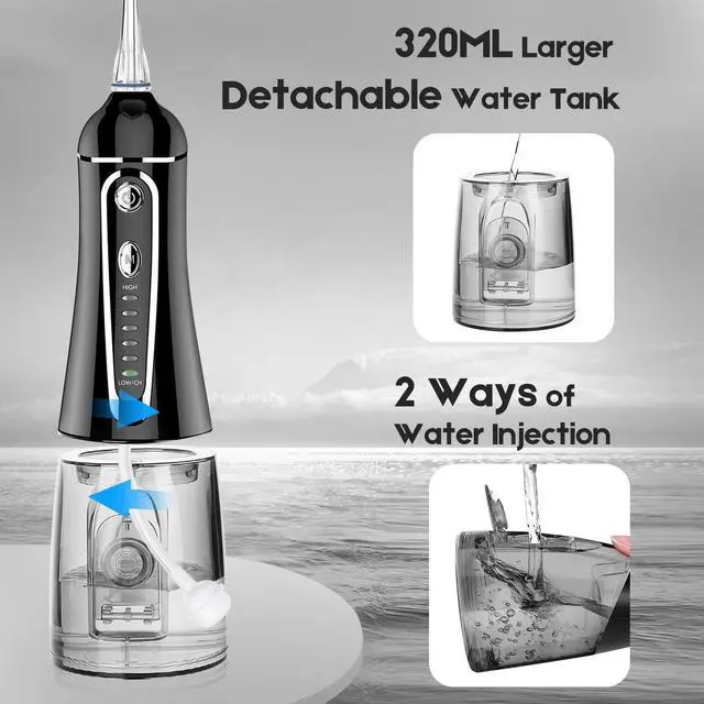 Alt view image 4 of 7 - Cordless Water Flosser for Teeth, Rechargeable Oral Irrigator