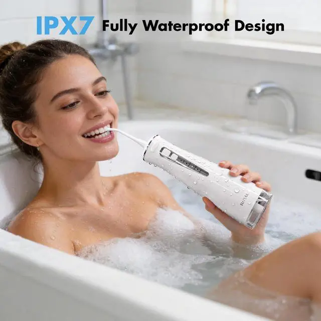 Alt view image 7 of 7 - C15 Rechargeable Cordless Water Flosser, White