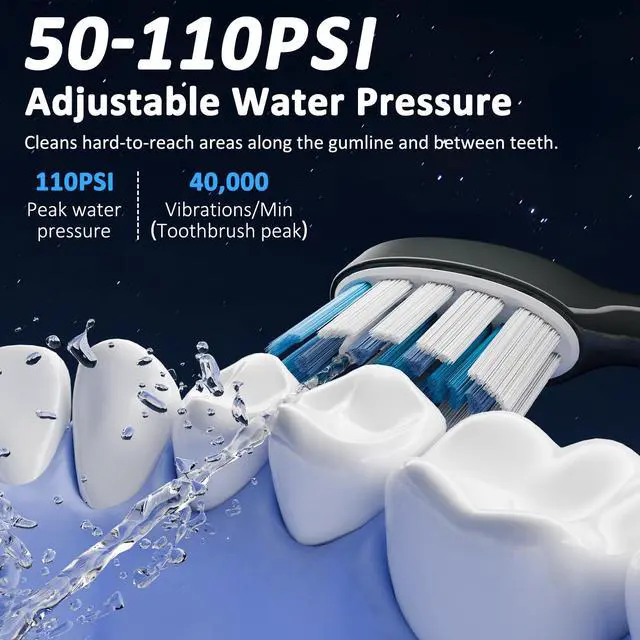 Alt view image 4 of 7 - Innovation 3-in-1 Electric Toothbrush with Water Flosser Combo