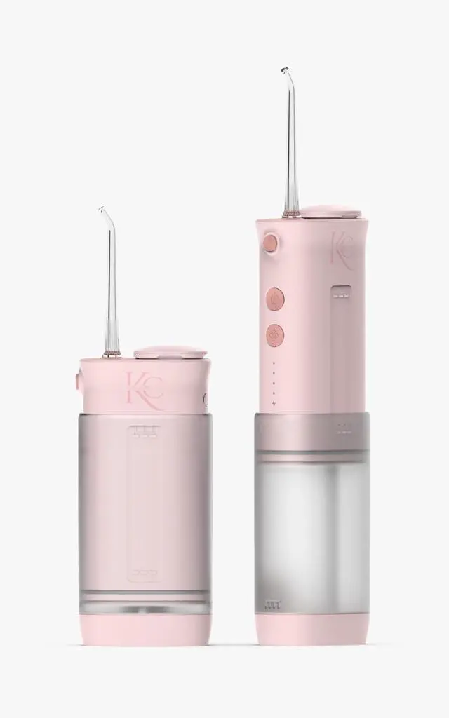 Alt view image 6 of 6 - Portable Dental Water Flosser for Teeth, Gums, Braces, Travel-Friendly Oral Irrigator, Dentist Approved, 95-Day Charge (Pink)