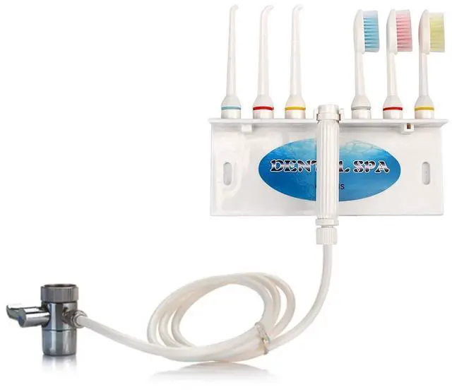 Main image of Water Flosser for Family Use 3 Jet Tips & 3 Toothbrush for Faucet & Shower, Oral Irrigator Non-Electric Safety , Dental Oral Care Tooth Cleaning