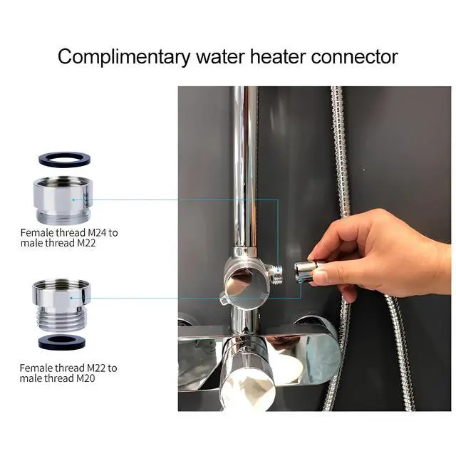 Alt view image 4 of 7 - Water Flosser for Family Use 3 Jet Tips & 3 Toothbrush for Faucet & Shower, Oral Irrigator Non-Electric Safety , Dental Oral Care Tooth Cleaning