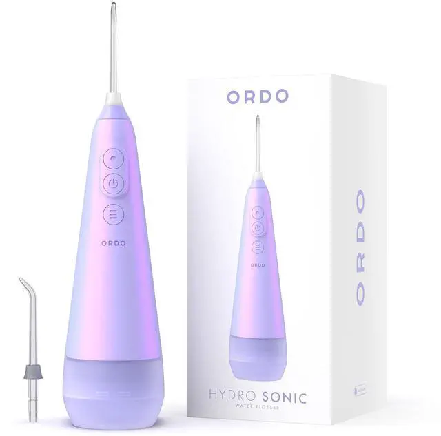 Main image of Hydro Sonic Water Flosser, Cordless, 3 Pressure Settings, Pearl Violet