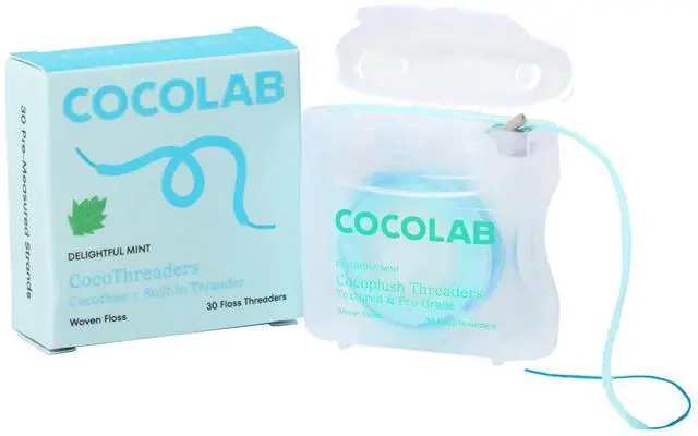 Main image of Floss Threaders by COCOLAB, Mint Scent, 30ct, 1-Pack
