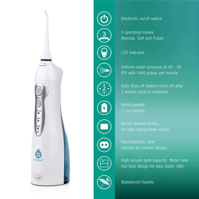 Alt view image 2 of 5 - USB Rechargeable Oral Irrigator Water Flosser, Helps Remove Plaque and Dilute Harmful Toxins.