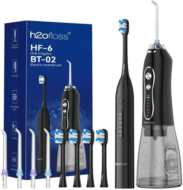 Main image of Water Flosser & Electric Toothbrush Combo, 2-in-1 Oral Clean Kit