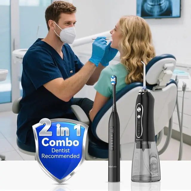 Alt view image 6 of 6 - Water Flosser & Electric Toothbrush Combo, 2-in-1 Oral Clean Kit