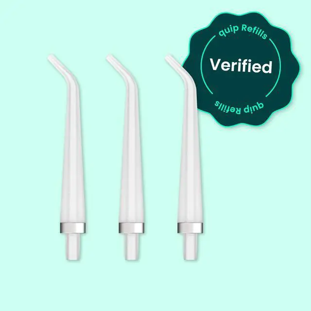Alt view image 4 of 6 - Water Flosser Tip Refills - Cordless Water Flosser Refill Tips - Teeth Cleaner Pick with 360 Degree Rotating Replaceable Tip, Rechargeable Water Dental Pick Refills - 3 ct