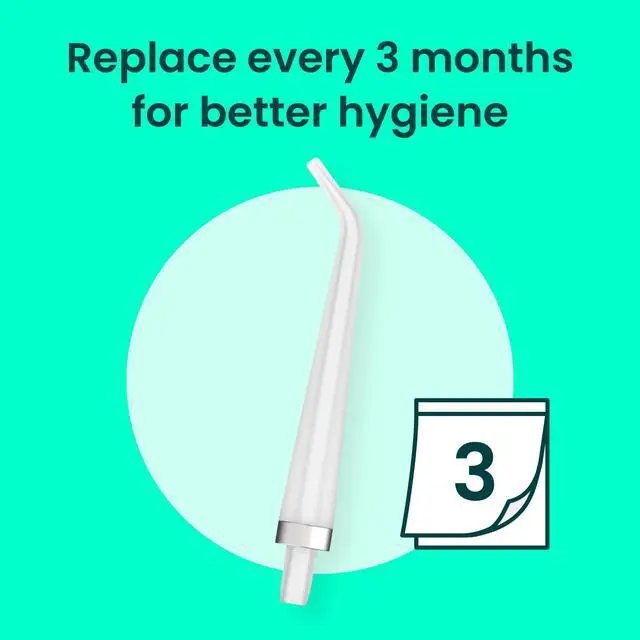 Alt view image 5 of 6 - Water Flosser Tip Refills - Cordless Water Flosser Refill Tips - Teeth Cleaner Pick with 360 Degree Rotating Replaceable Tip, Rechargeable Water Dental Pick Refills - 3 ct