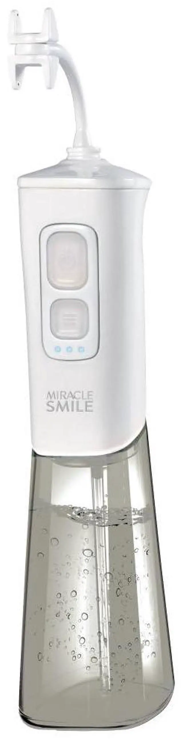 Main image of Miracle Smile Water Flosser for Teeth & Gum Health, Unique H-Shaped Flossing Head & 4 Water Jets, Cordless Water Flosser Features 360° Cleaning & 3 Pressure Modes, USB Rechargeable Dental Floss