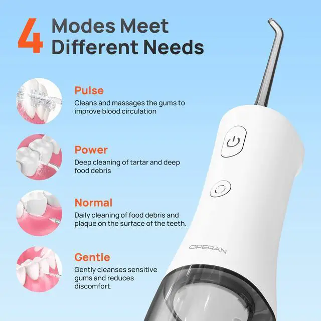 Alt view image 4 of 7 - Portable Water Flossers for Teeth, Cordless Water Flosser for Braces