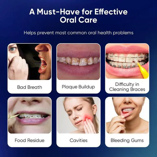 Alt view image 6 of 6 - LP211 Cordless Water Flossers with 8 Tips, Portable Oral Irrigator