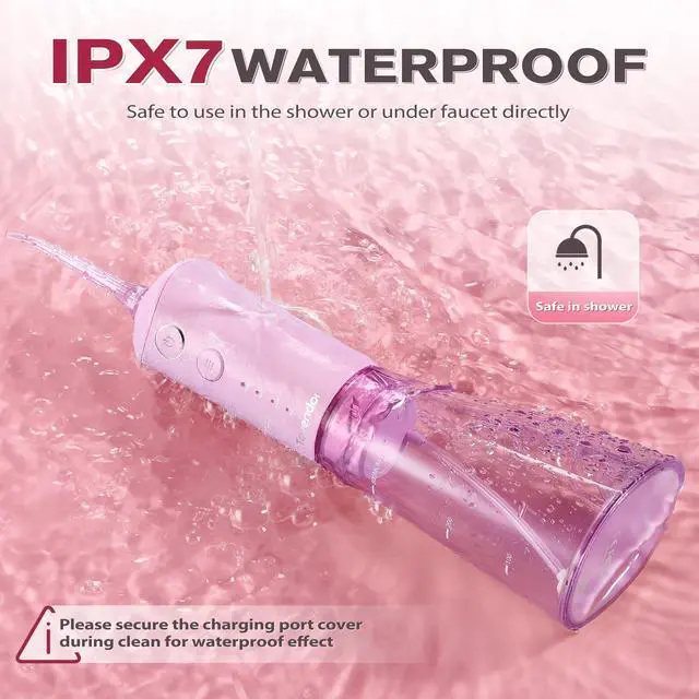 Alt view image 2 of 7 - Water Dental Flosser, Rechargeable Dental Oral Irrigator, 5 Tips
